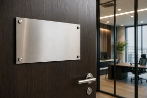 Вывеска на дверь офиса: назначение, виды, материалы и правила выбора